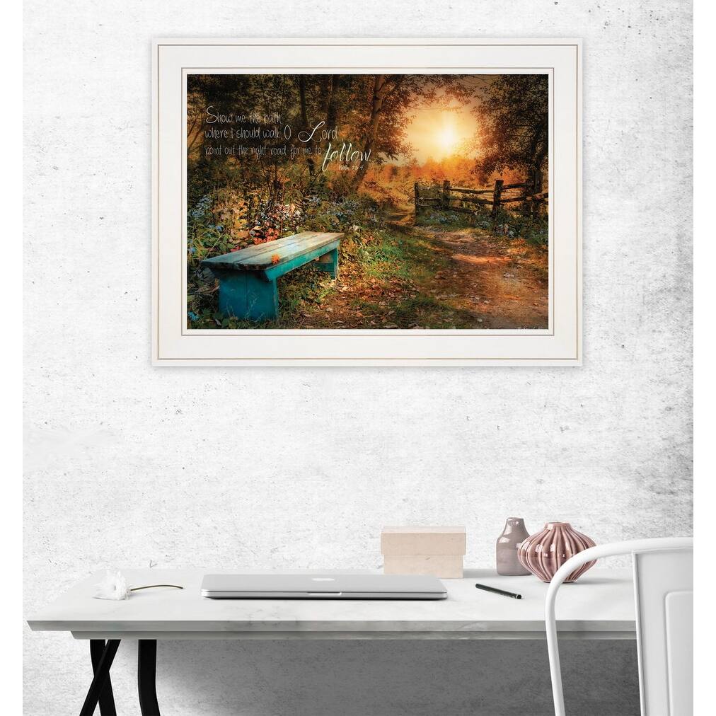 TrendyDecor4U Contemporary "Show Me the Path" Framed Print Wall Art by